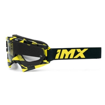 Gogle motocyklowe IMX Mud Graphic Fluo Yellow Gloss/Black - Szyba Clear