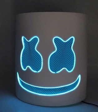 DJ MASK LED MARSHMALLOW ИЗ ПЕНЫ КАПЮШОН С ПОДСВЕТКОЙ ДЛЯ ВЕЧЕРИНКИ MASKIPL
