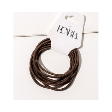 ZESTAW FROTEK / GUMEK DO WŁOSÓW 10 SZTUK - BRĄZOWE - 4,5 cm