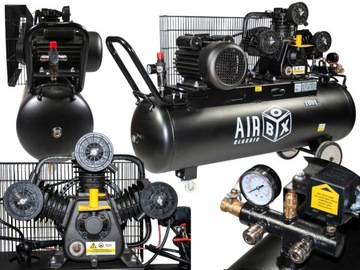 Kompresor 3 tłokowy olejowy sprężarka 100L 560l/min 10bar 230V 3KW AB100SX