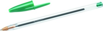DŁUGOPIS BIC CRISTAL ORIGINAL ZIELONY ZE SKUWKĄ BIUROWY SZKOLNY 1MM