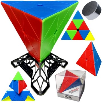 ORYGINALNA MAGNETYCZNA KOSTKA PIRAMIDA PYRAMINX PREZENT DLA DZIECI + GRATIS