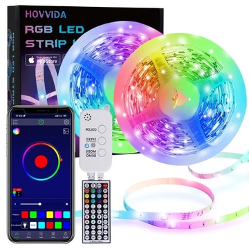 Taśma LED 15m Bluetooth Pilot 28 trybów Aplikacja