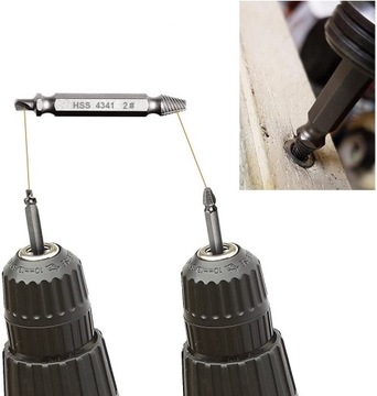 ЭКСТРАКТОРЫ ДЛЯ СЛОМАННЫХ ВИНТОВ НАБОР ИЗ 6 ШТ.