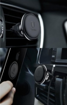 МАГНИТНЫЙ ДЕРЖАТЕЛЬ BASEUS ДЛЯ ВЕНТИЛЯЦОВ + 2 МАГНИТНЫЕ ПЛАСТИНЫ