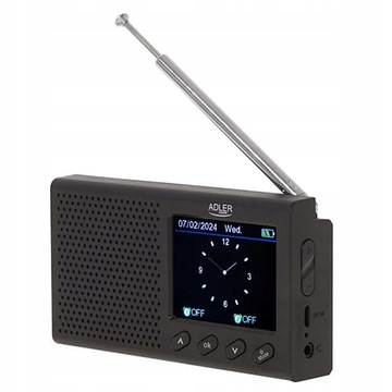 MAŁE RADIO KIESZONKOWE ZEGAR BUDZIK KALENDARZ BLUETOOTH ŁADOWANE przez USB