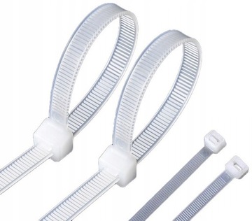 OPASKI ZACISKOWE TRYTYTKI BIAŁE 200x3.6mm 100 szt