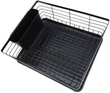 ЧЕРНАЯ ПОДСТАВКА ДЛЯ СУШИЛКИ ПОСУДЫ С ПОДДОНОМ