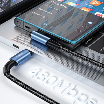 КАБЕЛЬ FAST ANGLE USB-C PD 100W 5A ДЛЯ HUAWEI XIAOMI SAMSUNG 1M