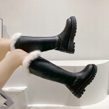 zimowe kozaki damskie ciepłe buty zimowe damskie