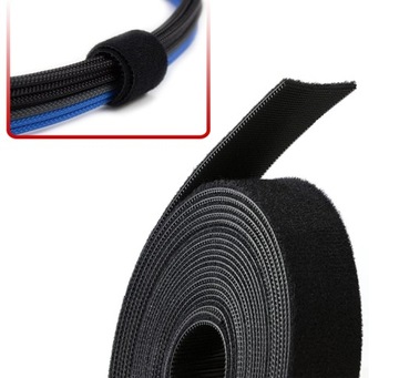 Лента-органайзер для кабеля двусторонняя липучка 10мм*5м