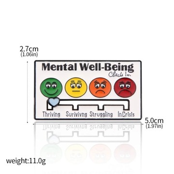 My Social Battery Enamel Pin Funny Interactive Mood Tracker Metal Badges