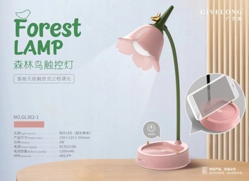 Lampka biurkowa ZCH 15075 odcienie różowego moc