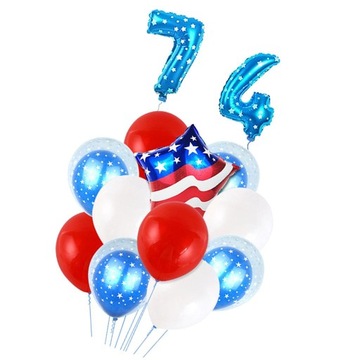 4 American Flag Lateksowy Balon Foliowy