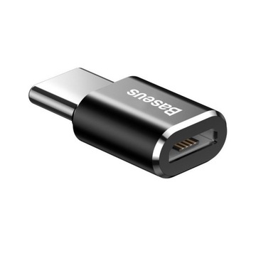 АЛЮМИНИЕВЫЙ АДАПТЕР BASEUS ПРЕОБРАЗОВАТЕЛЬ ПРЕОБРАЗОВАТЕЛЯ MICRO USB В USB-C 2.4A