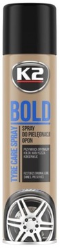 K2 BOLD SPRAY CZERNIDŁO NABŁYSZCZACZ DO OPON MOKRA OPONA 600ML