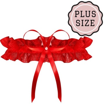 Odessa (PW-02) podwiązka na studniówkę plus size - czerwona