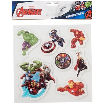 NAKLEJKI ŻELOWE NA OKNO SZYBY LUSTRO AVENGERS