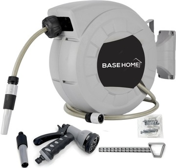 Автоматический садовый шланг 20 м + 2 конца Настенная катушка 1/2 дюйма