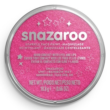 FARBA DO TWARZY BŁYSZCZĄCA RÓŻOWA 18ML SNAZAROO