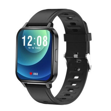 Inteligentny zegarek z ekranem dotykowym Smartwatch monitorujący aktywność fizyczną Serce czarne