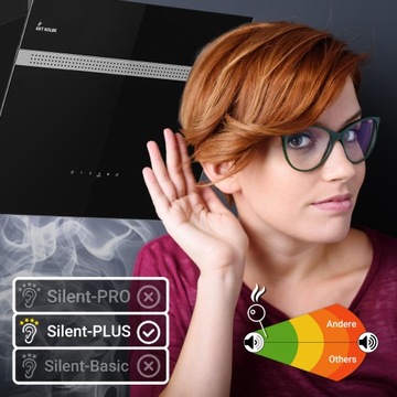 Okap ścienny 60 cm ALPINA609HC bez przedniego czarnego szkła WiFi oświetlenie LED