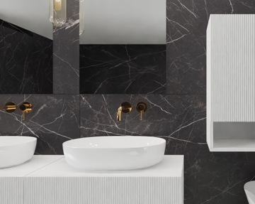 Тумба под умывальник 60 Elegance WHITE, подвесная накидная, 2 ящика с пазами