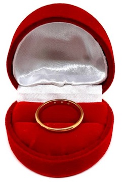 Złoty pierścionek obrączka z cyrkoniami PR.585 W:2,21gr R.17 InterSKLEP