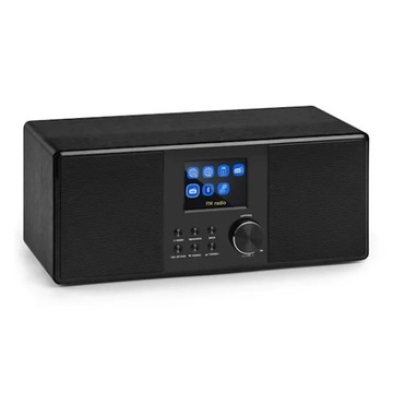 RADIO INTERNETOWE WIEŻA DAB+ BLUETOOTH PILOT CZARNE DREWNO MOCNE