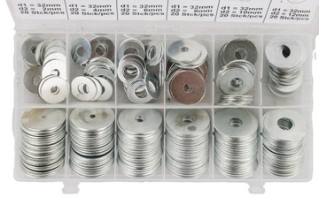 НАБОР СТАЛЬНЫХ ШАЙБ 240 ШТ. РАЗЛИЧНЫЕ РАЗМЕРЫ