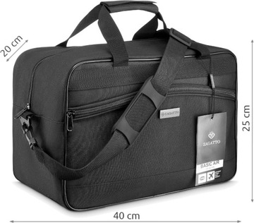 Cestovná taška do lietadla RYANAIR WIZZAIR príručná batožina 40x20x25 ZAGATTO