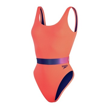 Damski Strój kąpielowy BELTED DEEP U-BK 1PC AF 40