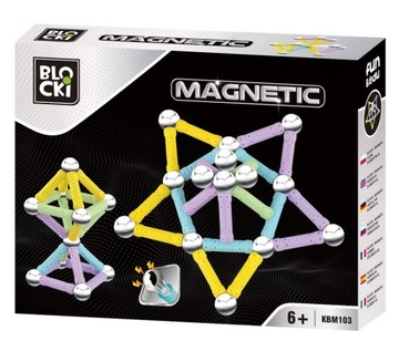 KLOCKI BLOCKI MAGNETIC 23 ELEMENTY MAGNETYCZNE