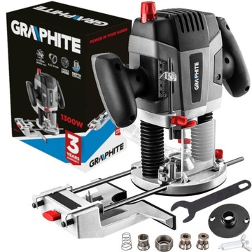 GRAPHITE FREZARKA GÓRNOWRZECIONOWA DO DREWNA TWORZYW ALUMINIUM 1300W 6-12mm