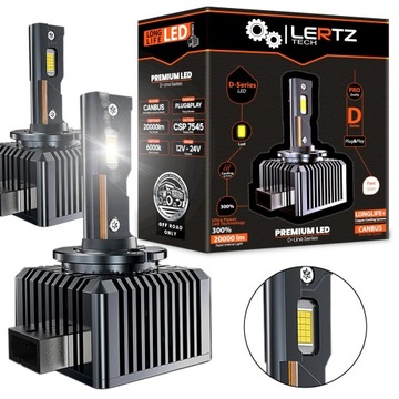 Żarówki LED D3S LED ksenonowe żarnik Palniki Plug&Play Xenon 6000K 20000lm