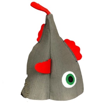 КЕПКА ДЛЯ САУНЫ ВОЙЛОЧНАЯ ШАПКА ДЛЯ САУНЫ - РЫБА