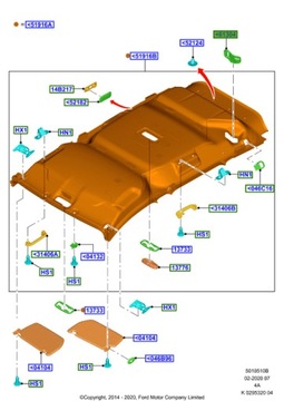 КРЫШКА ЗАДНЕГО РЕМНЯ БЕЗОПАСНОСТИ COURIER 14-