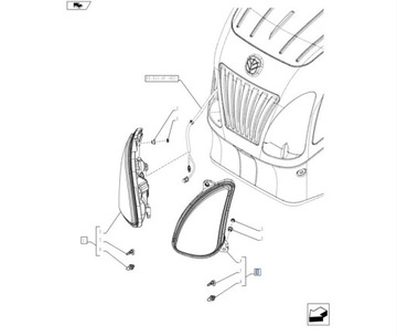 Фара передняя левая New Holland T4 T5 84340283