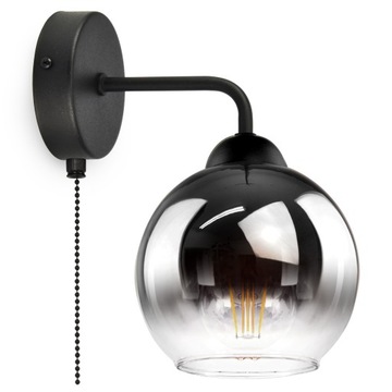 Kinkiet Lampa Ścienna Kula Grafit Transparent LED