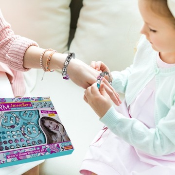 KORALIKI ZESTAW DO TWORZENIA BRANSOLETEK BIŻUTERII ZAWIESZKI DLA DZIECI