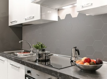 Серая шестиугольная керамическая мозаика