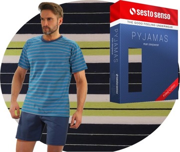 Piżama męska podukt POLSKI firmy SESTO SENSO 4XL