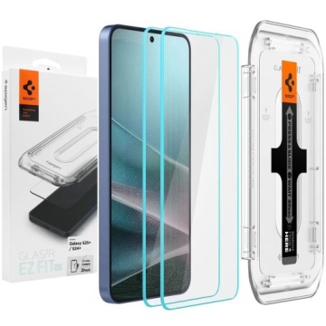2x Tvrzené Sklo Rychlé Spigen Ez Fit Rámeček pro Samsung Galaxy S25+ Plus