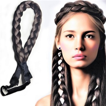 Ободок для волос из косы, цвет натуральный БЛОНД.