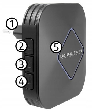 Беспроводной дверной звонок без аккумулятора с двумя двумя кнопками.