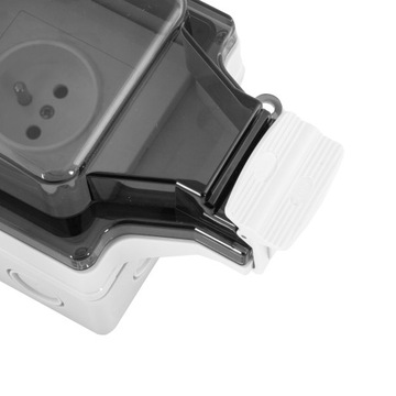 РОЗЕТКА НАКЛАДНАЯ НАРУЖНАЯ, 230 В, ГЕРМЕТИЧНАЯ IP66, С ЗАЗЕМЛЕНИЕМ