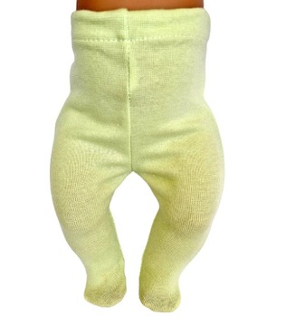 RAJSTOPKI DZIANINOWE LIMONKOWE DLA LALKI 43-45CM