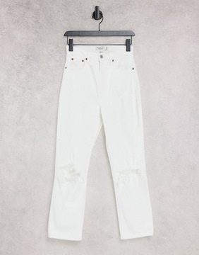 ABERCROMBIE FITCH SPODNIE JEANSOWE BIAŁE 25/28 RRJ