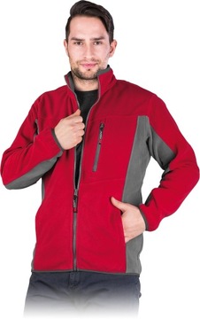 Bluza polarowa męska polar czerwony REIS r. L