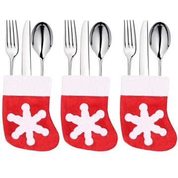 Рождественские чехлы для столовых приборов из фетра 12 шт.